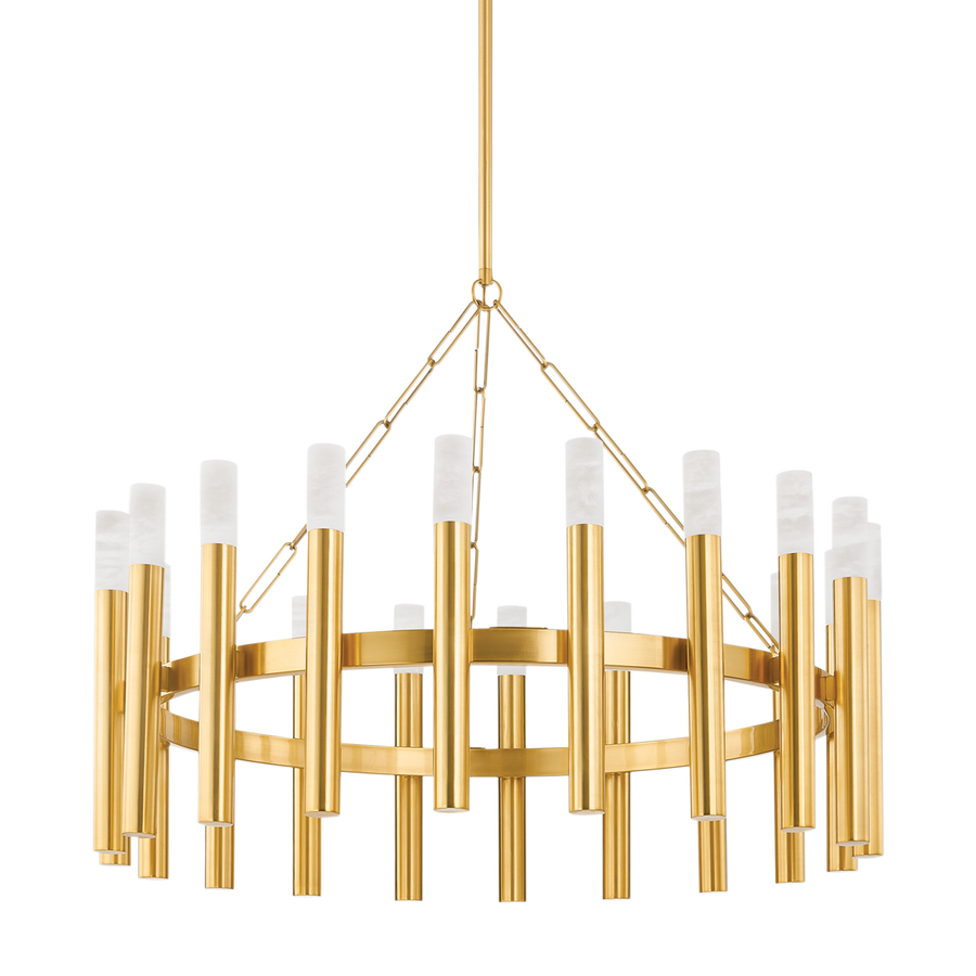Hudson Valley Lighting PALI Chandelier — Aged Brass