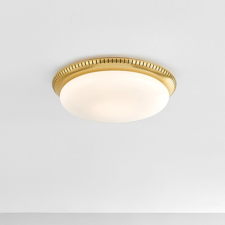 Hudson Valley Lighting NORTH CASTLE FLUSH MOUNT — Aged Brass