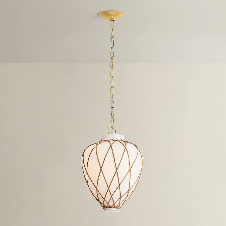 Hudson Valley Lighting Apple Valley Pendant — Aged Brass