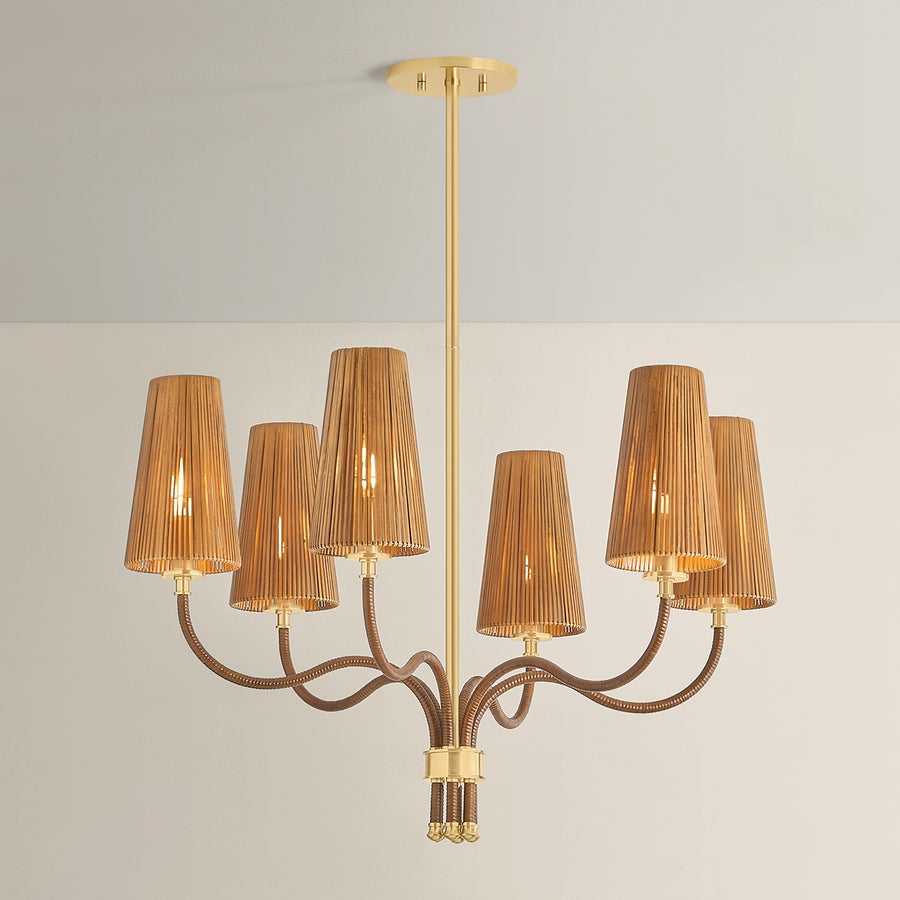 Hudson Valley Lighting Atwood Chandelier — Aged Brass