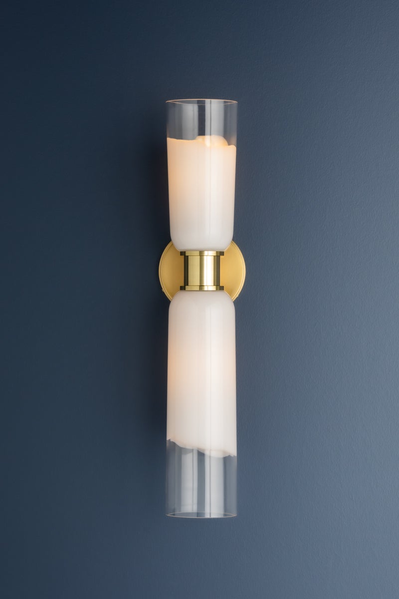 Hudson Valley Lighting WASSON Wall Sconce — Aged Brass