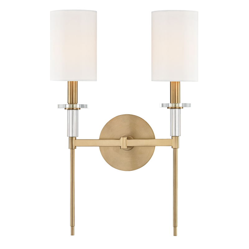 Hudson Valley Lighting Amherst Wall Sconce — Aged Brass