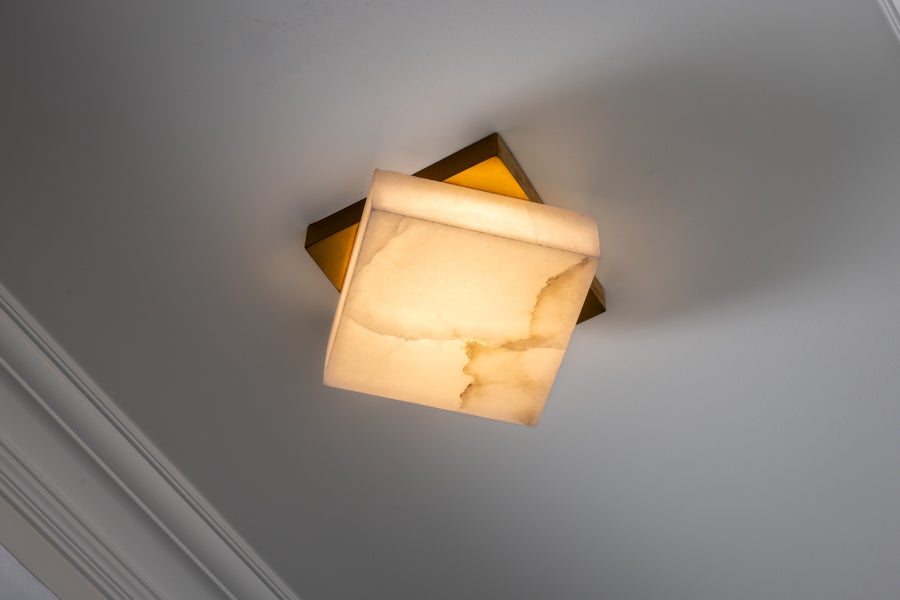 Hudson Valley Lighting Brockton Flush Mount — Aged Brass