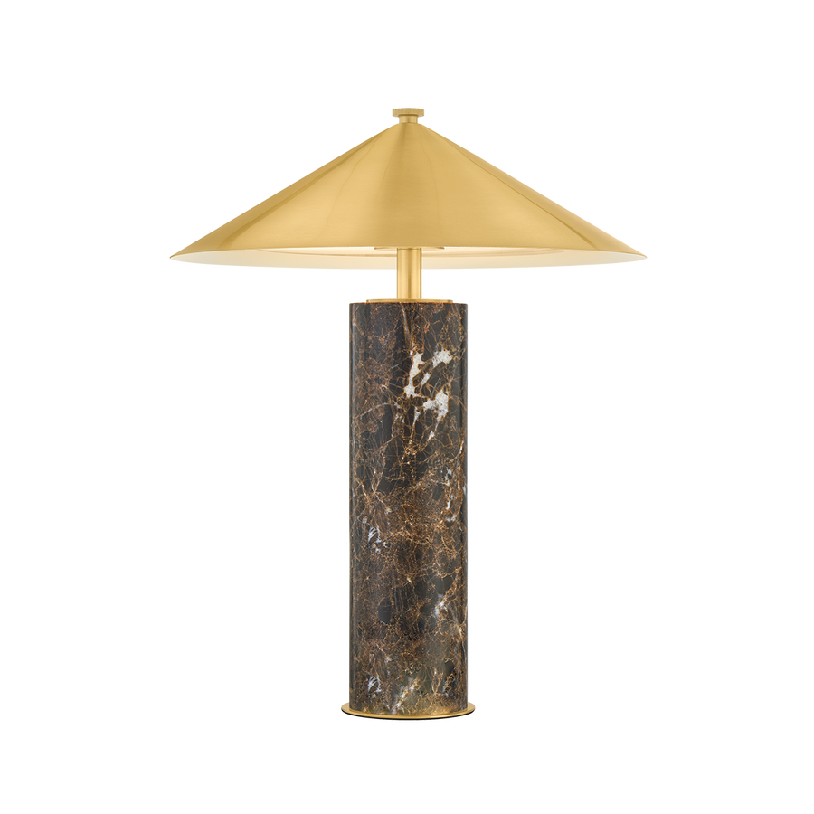 Hudson Valley Lighting Permont Rechargeable Table Lamp — Aged Brass