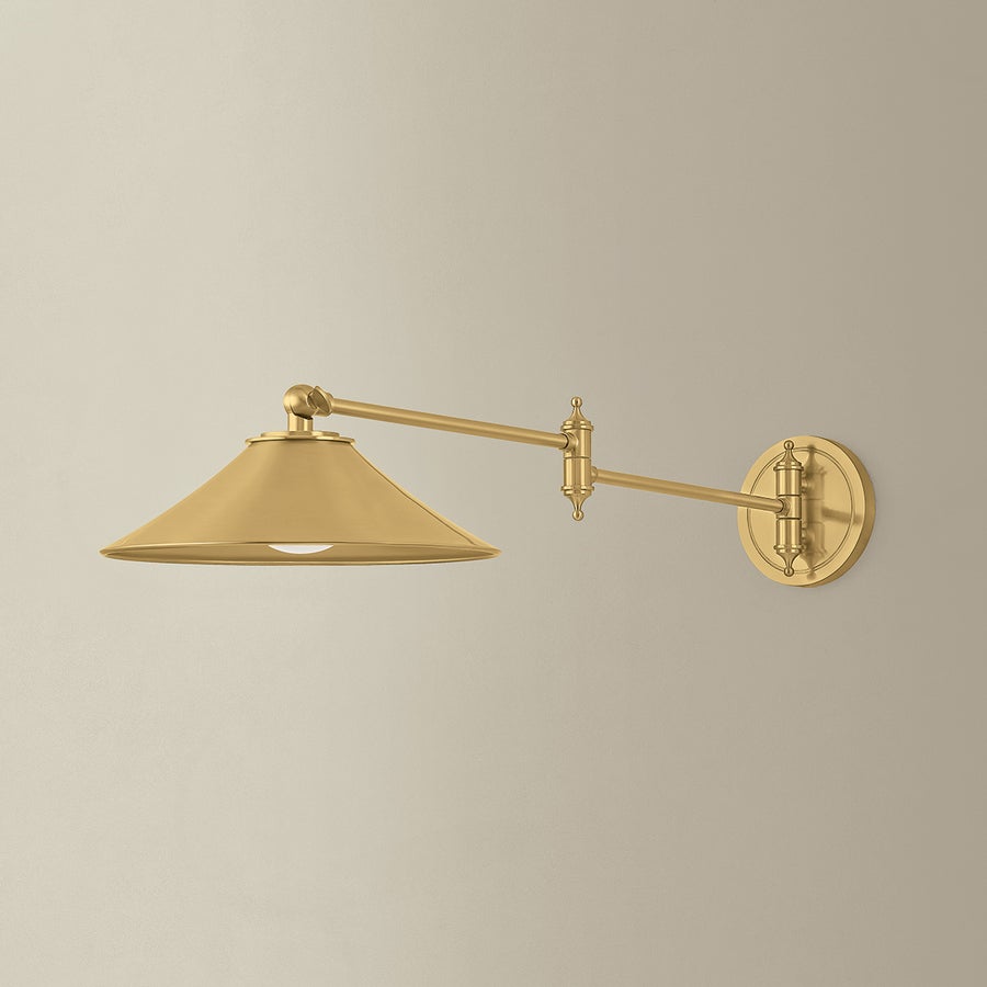 Hudson Valley Lighting Lithgow Wall Sconce — Aged Brass