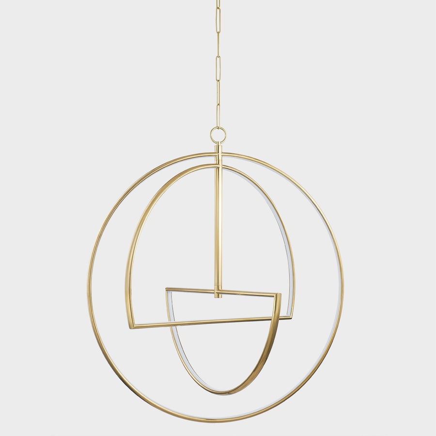 Hudson Valley Lighting WELLAND Chandelier — Aged Brass