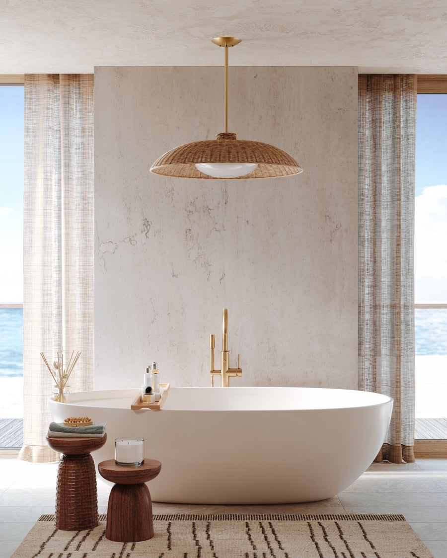 Hudson Valley Lighting Delano Pendant — Vintage Gold Leaf