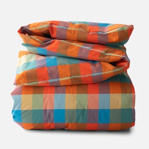 Woven Plaid Duvet in Multicolor thumbnail