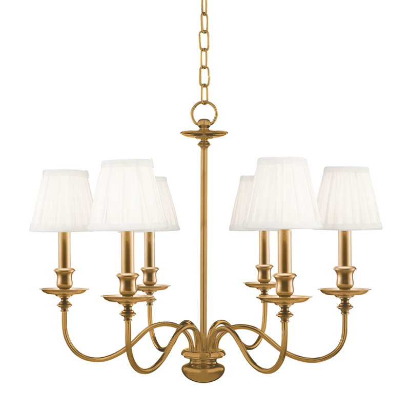 Hudson Valley Lighting Menlo Park Chandelier — Aged Brass
