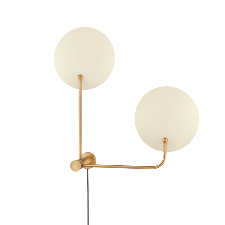 Troy Lighting Leif Plug-in Sconce — PTL8141-PBR/SSD