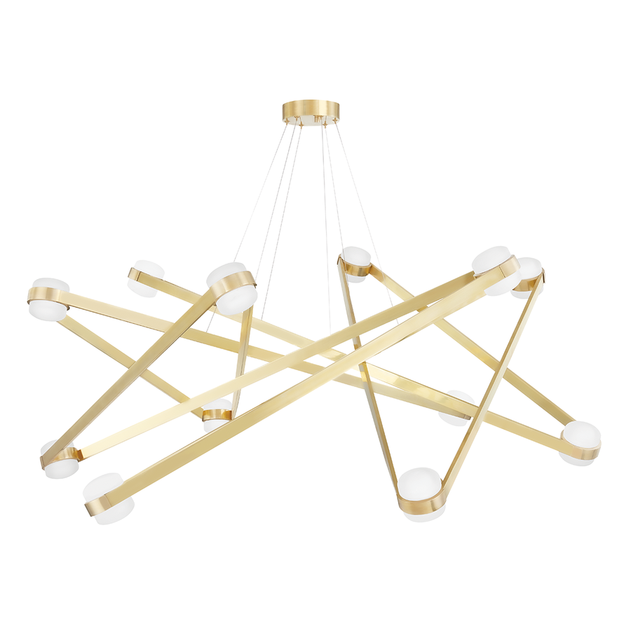 Hudson Valley Lighting Orbit Chandelier — Aged Brass