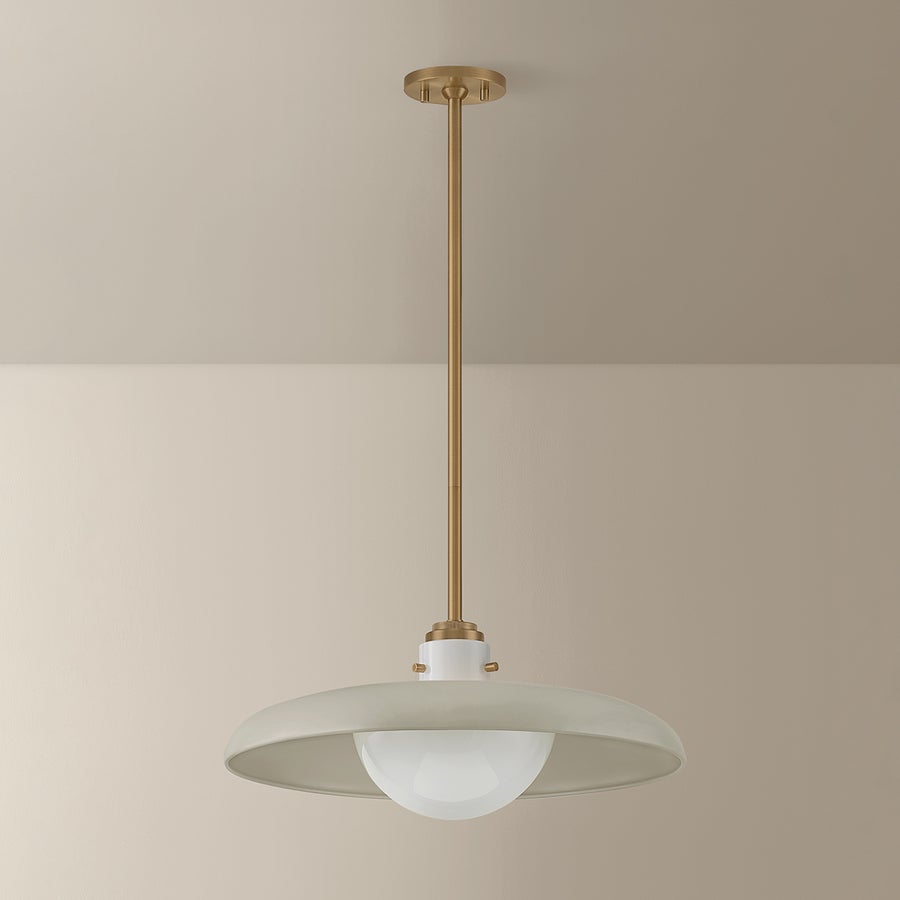 Troy Lighting Gustavo Pendant — F2620-PBR/OW