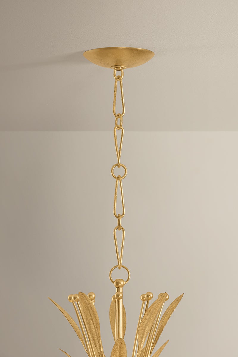 Hudson Valley Lighting Forest Glen Chandelier — Vintage Gold Leaf