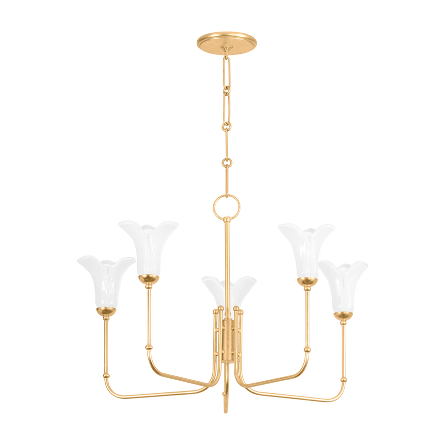 Hudson Valley Lighting MONTCLAIR Chandelier — Vintage Gold Leaf