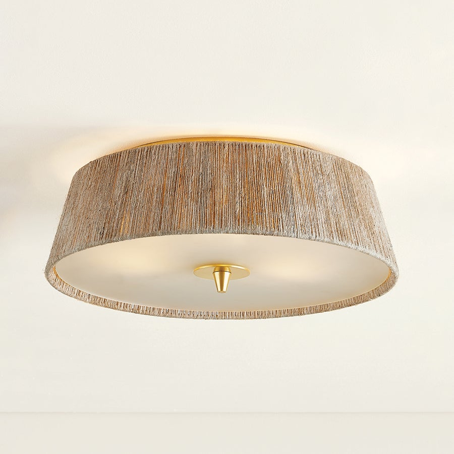 Hudson Valley Lighting GEORGE Semi Flush — Aged Brass
