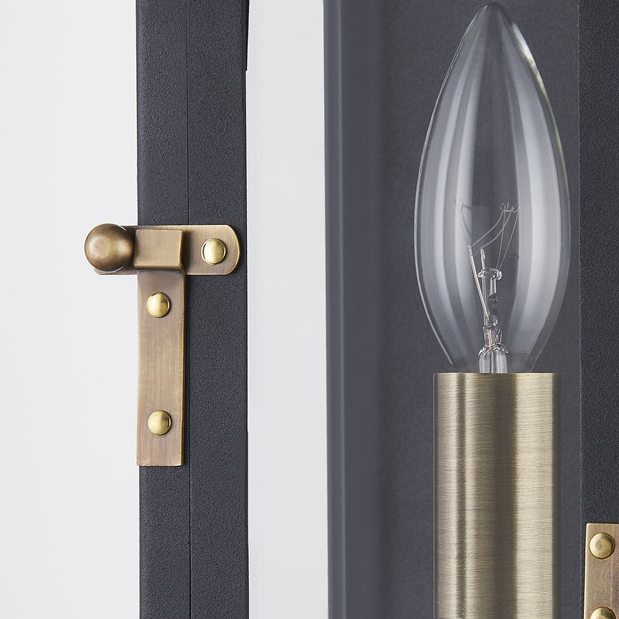 Troy Lighting Wes Exterior Wall Sconce — B7819-PBR/TBK