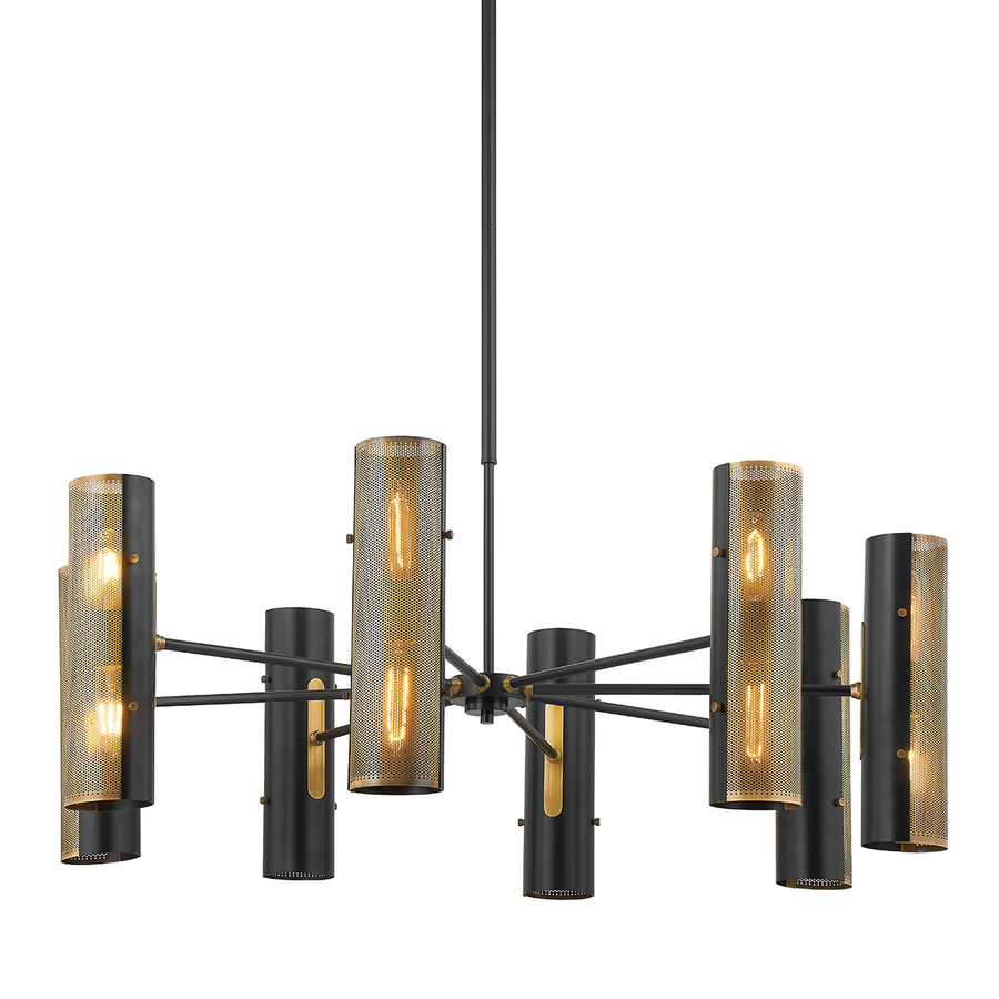 Troy Lighting MIKKA Chandelier — F5642-PBR/SBK