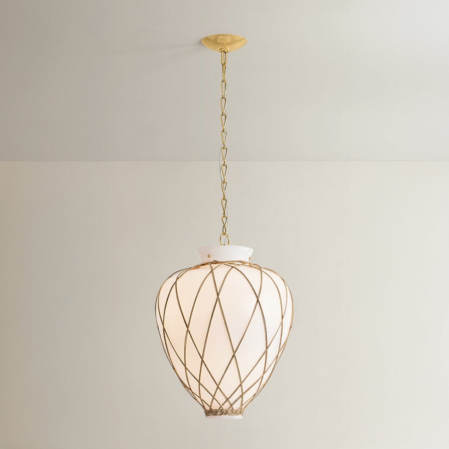 Hudson Valley Lighting Apple Valley Pendant — Aged Brass
