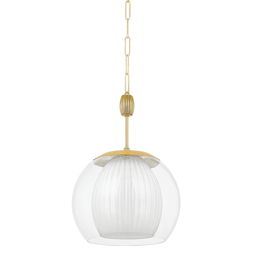 Hudson Valley Lighting CLEMENTON PENDANT — Aged Brass