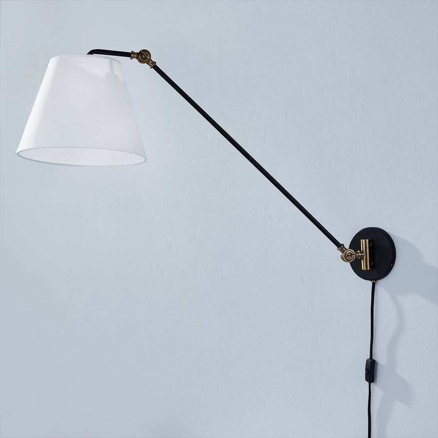 Troy Lighting NAVIN Plug-in Sconce — PTL2627-PBR/TBK