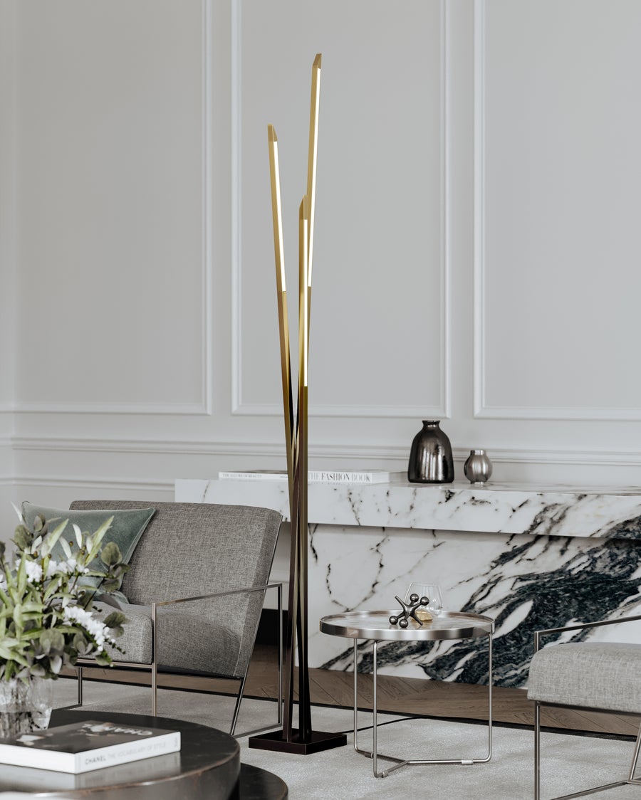 Hudson Valley Lighting Gansevoort Floor Lamp — Gradient Brass