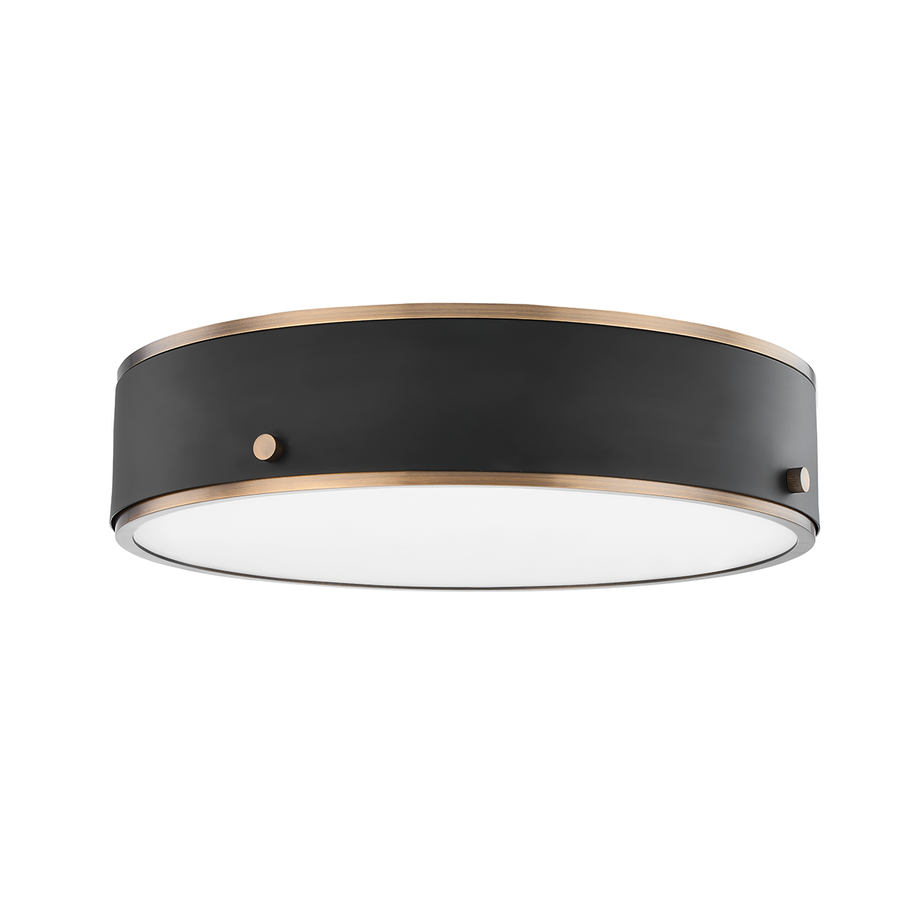 Troy Lighting Eli Flush Mount — C8316-PBR/SFB