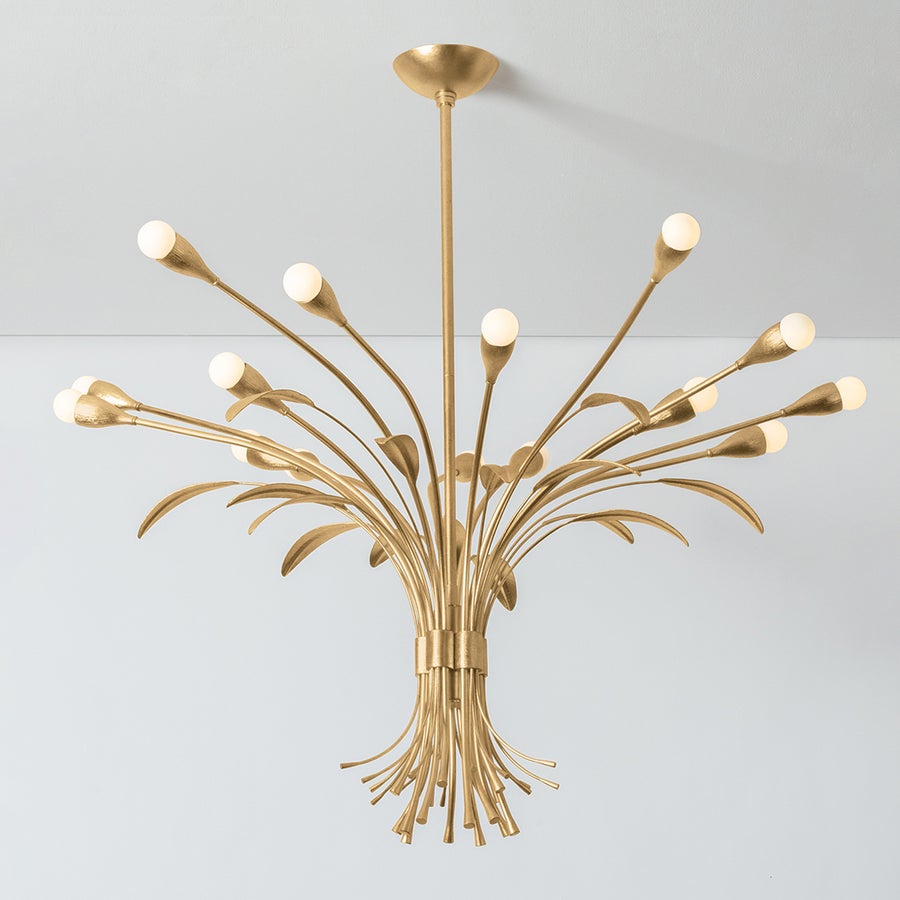 Hudson Valley Lighting BILSTON Chandelier — Vintage Gold Leaf