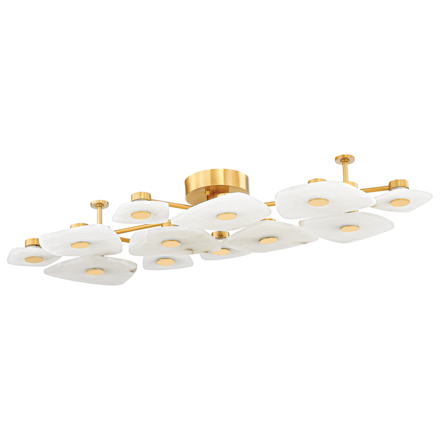 Hudson Valley Lighting HOLMDEL Semi Flush — Aged Brass