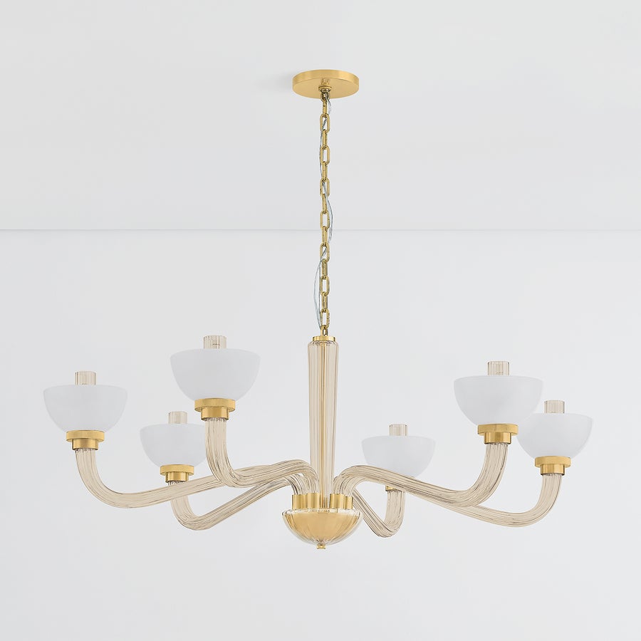 Hudson Valley Lighting ST. LAWRENCE Chandelier — Aged Brass