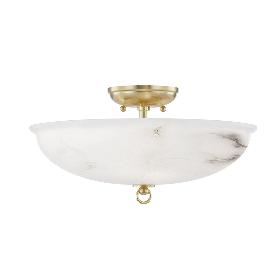 Hudson Valley Lighting Somerset Semi Flush — Aged Brass