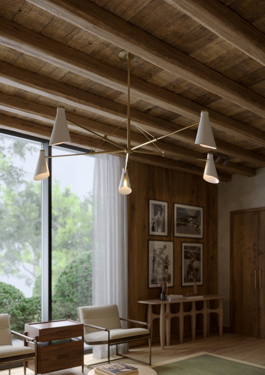 Troy Lighting Andersen Chandelier — F4369-PBR/SSD