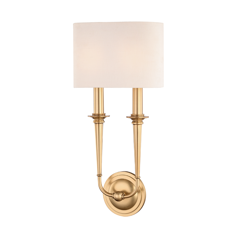 Hudson Valley Lighting Lourdes Wall Sconce — Aged Brass