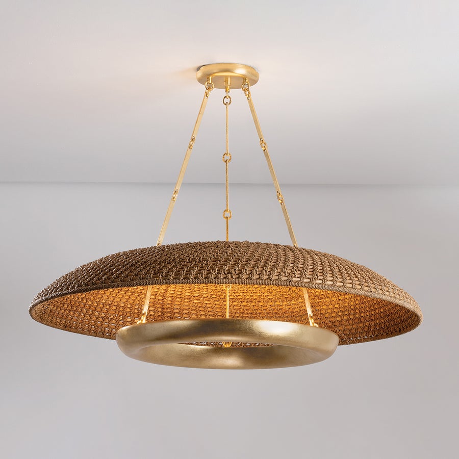 Hudson Valley Lighting OAKLYN Chandelier — Vintage Gold Leaf