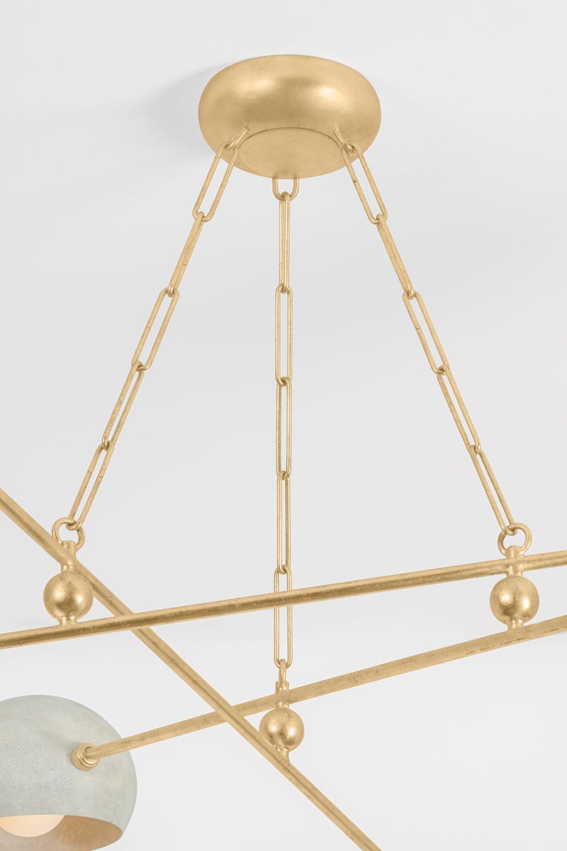 Hudson Valley Lighting TURNER Chandelier — 3106-VGL/LWP