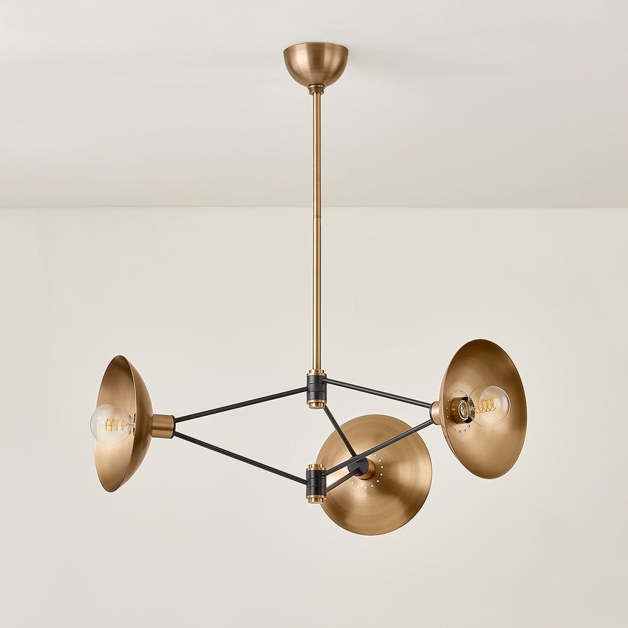 Troy Lighting Axel Chandelier — F1036-PBR/SBK