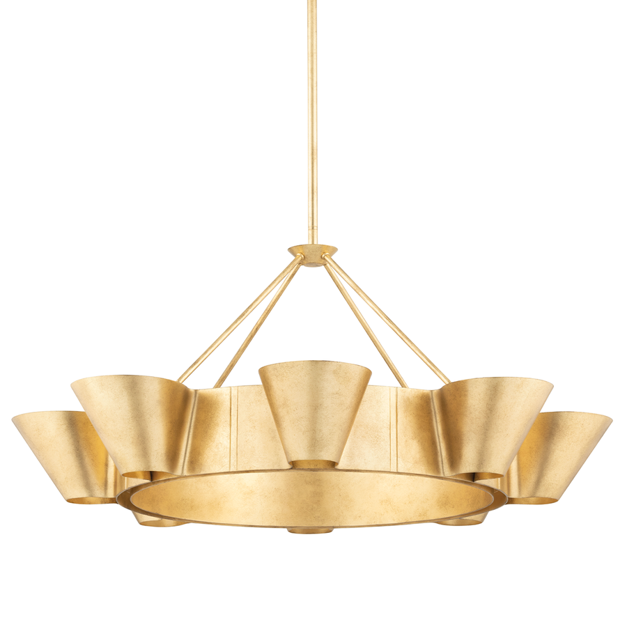 Hudson Valley Lighting Reeve Chandelier — Vintage Gold Leaf