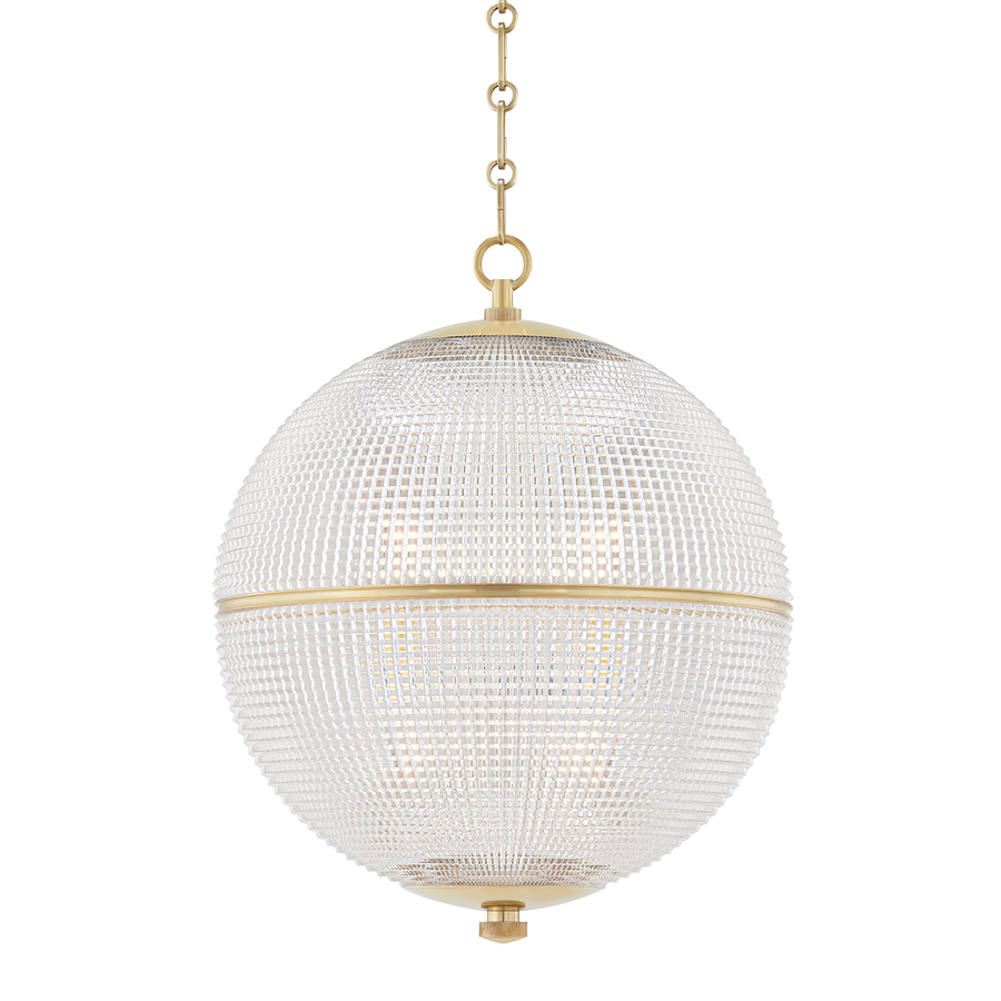 Hudson Valley Lighting Sphere No. 3 Pendant — Aged Brass