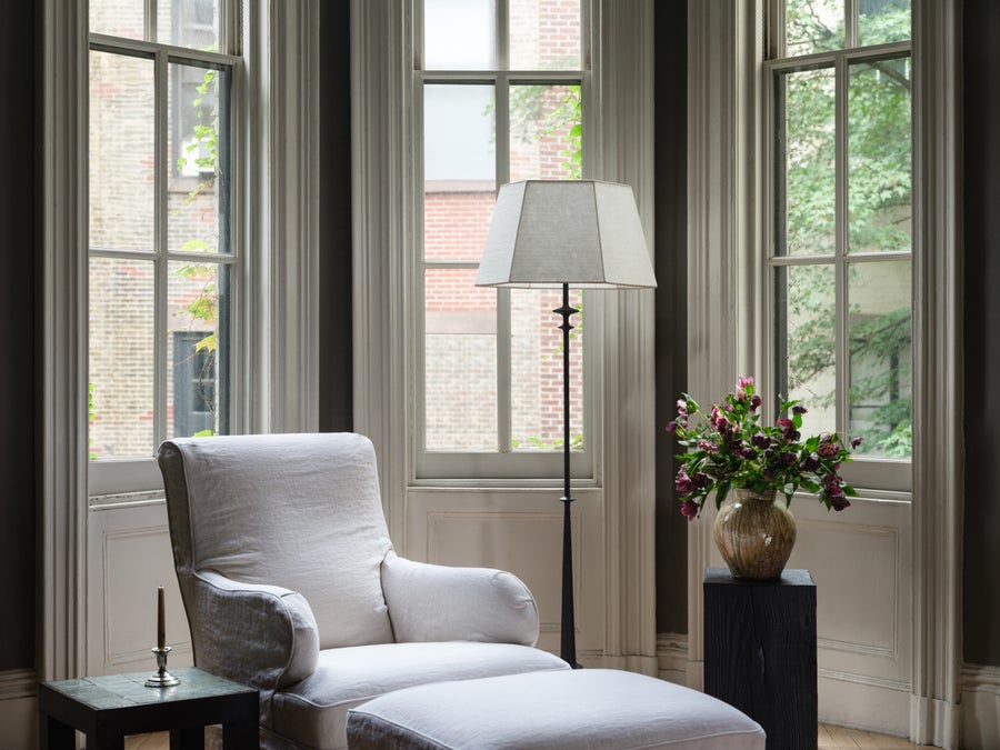 Hudson Valley Lighting Celmins Floor Lamp — Black Iron