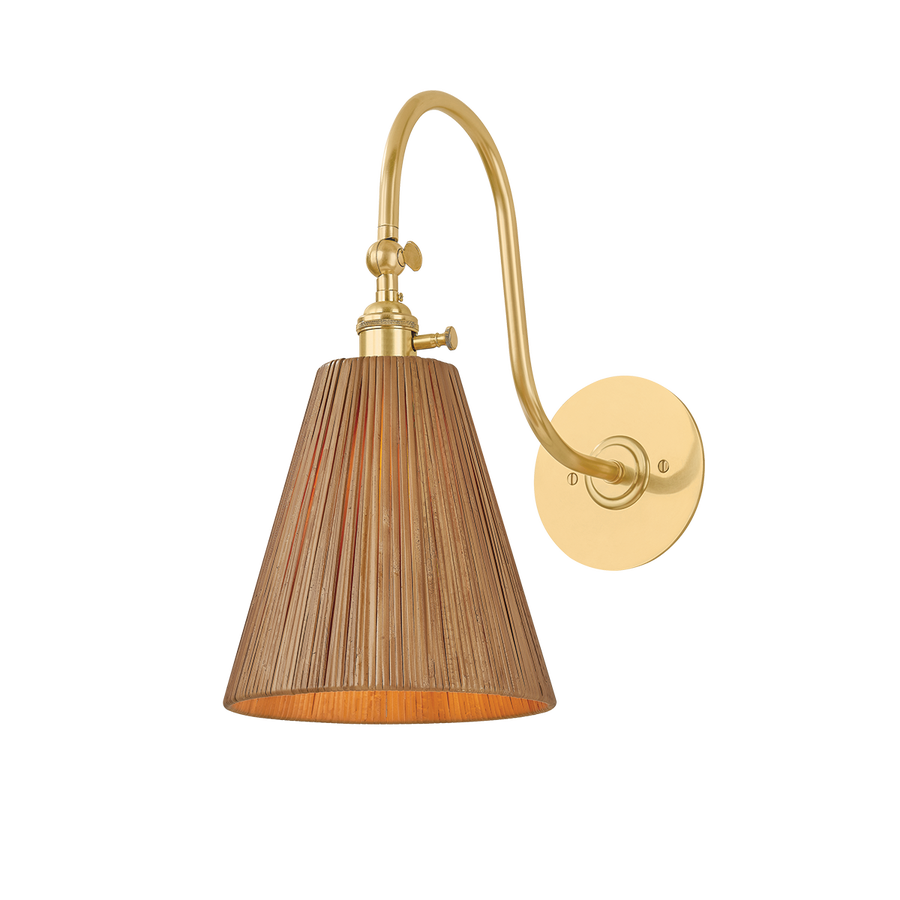 Hudson Valley Lighting RUTHIN Wall Sconce — Aged Brass