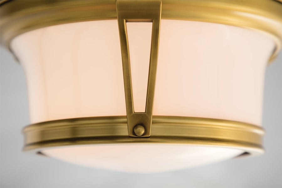 Hudson Valley Lighting Newport Flush Mount — Aged Brass