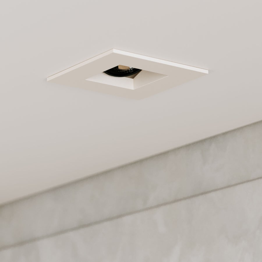 CSL CSL Forme 3" LED Recessed Downlight, Adjustable Aim, Remodel, Square White Trim, 3000K — DLT3ARIC-30-SASTWT