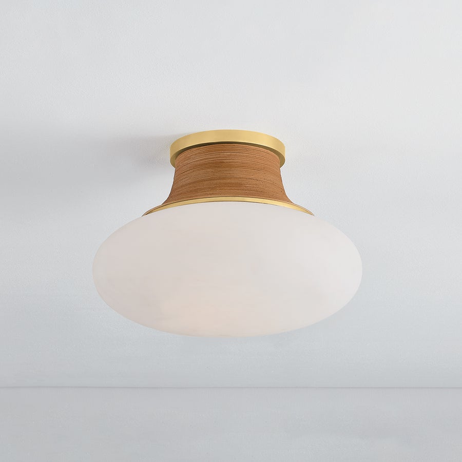 Hudson Valley Lighting PEARL RIVER Flush Mount — Aged Brass