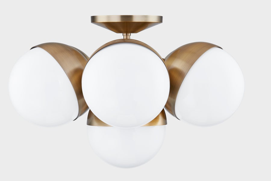 Troy Lighting CUPERTINO Semi Flush — C1524-PBR
