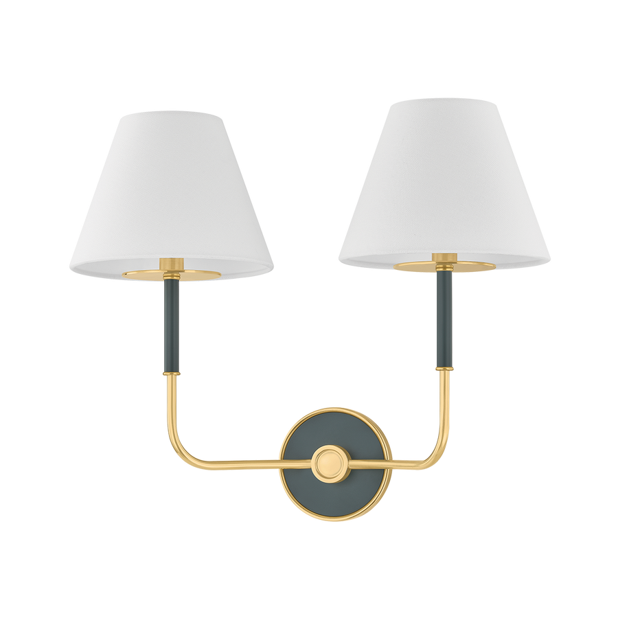 Hudson Valley Lighting Wedgewood Wall Sconce — MDS2201-AGB/SSG
