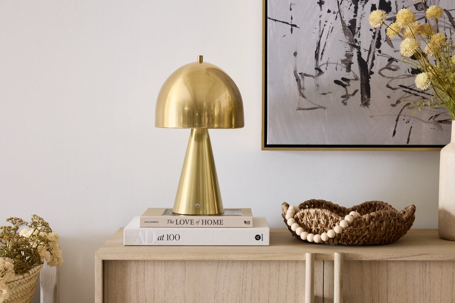 Hudson Valley Lighting HOPKINTON Rechargeable Table Lamp — Aged Brass