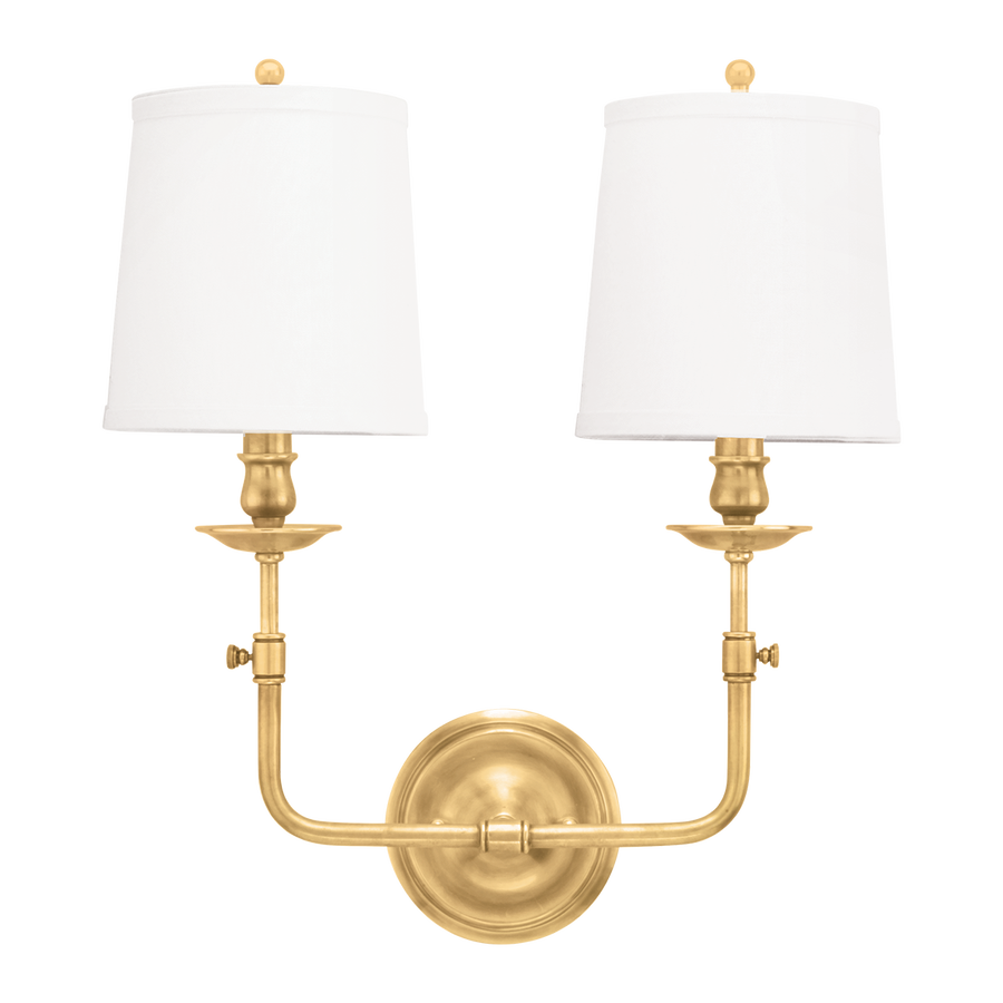 Hudson Valley Lighting Logan Wall Sconce — Aged Brass