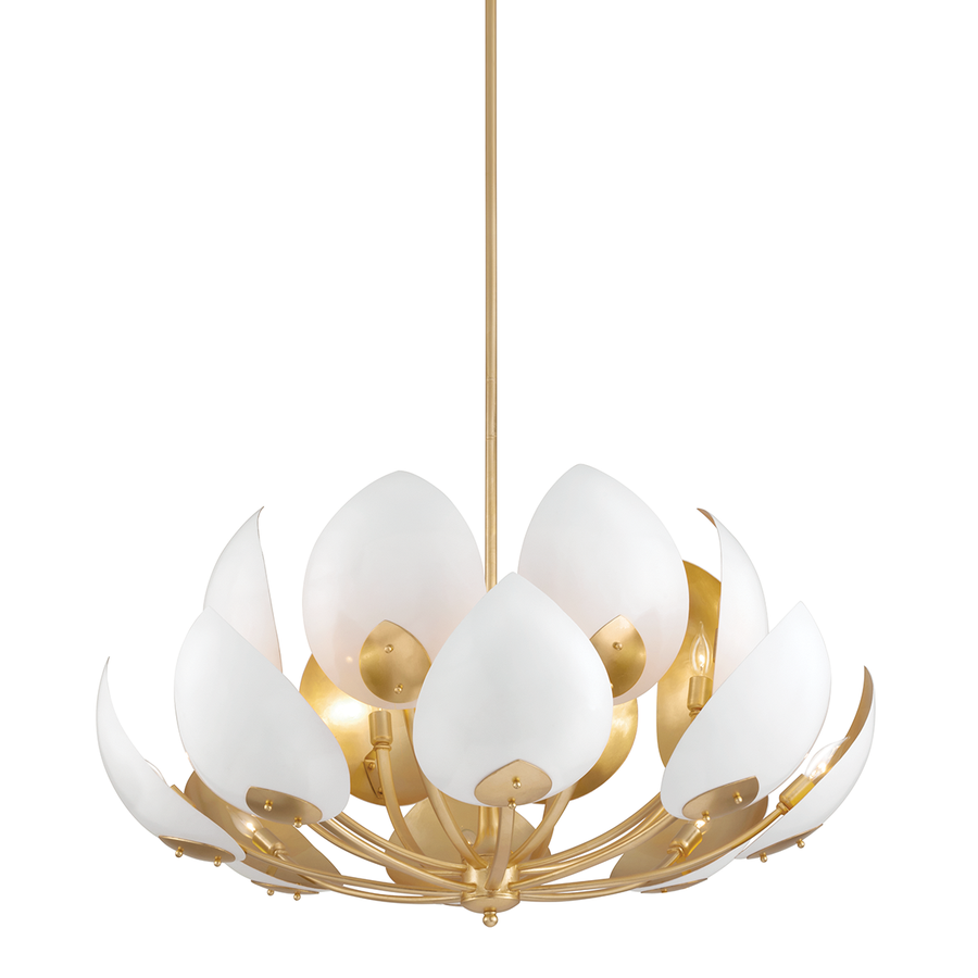 Hudson Valley Lighting Lotus Chandelier — 5739-GL/WH