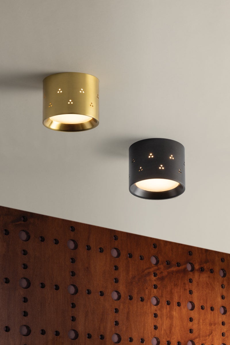 Hudson Valley Lighting EDISTO Flush Mount — Aged Brass