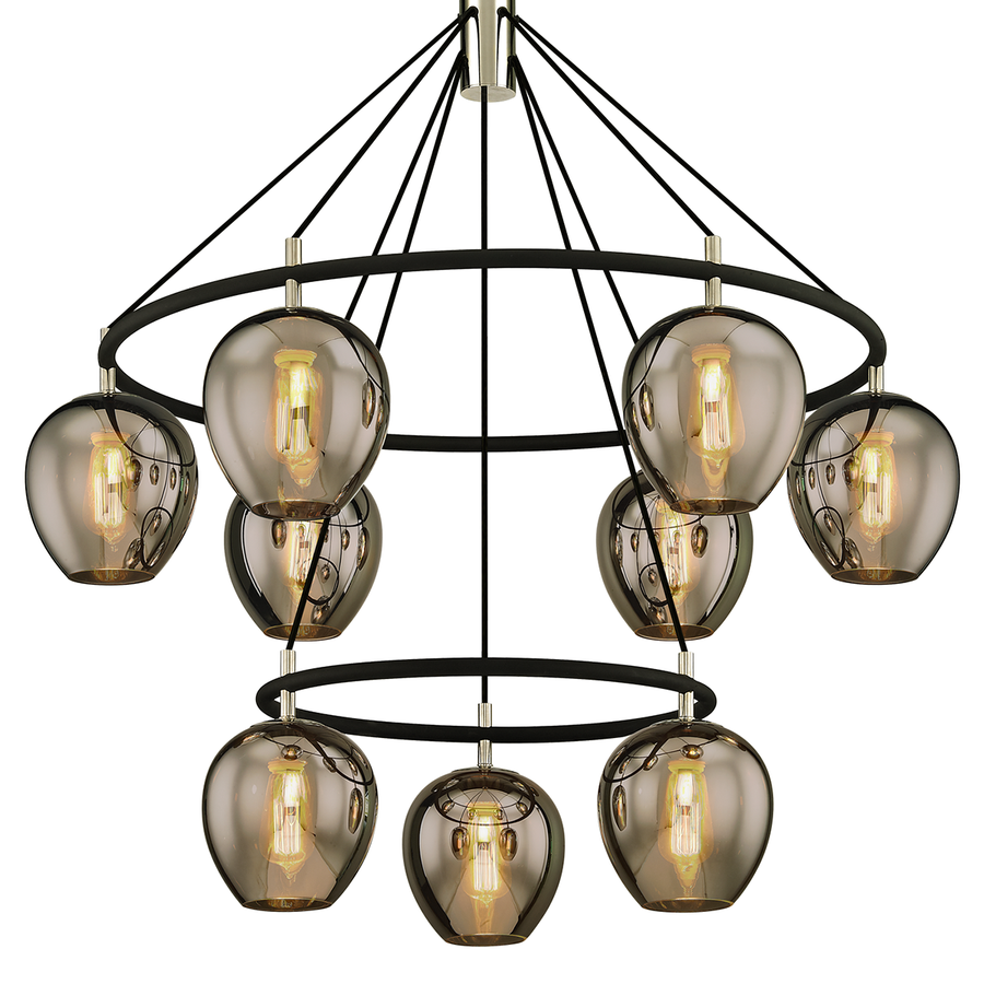 Troy Lighting Iliad Chandelier — F6219-TBK/PN