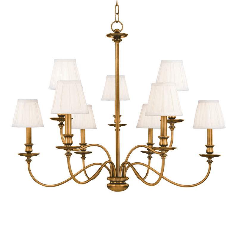 Hudson Valley Lighting Menlo Park Chandelier — Aged Brass